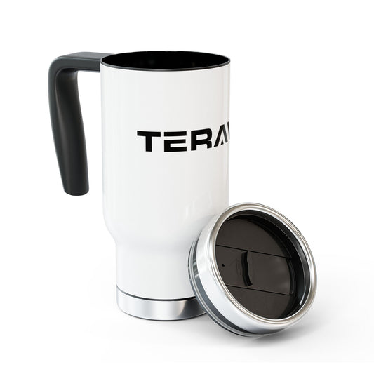 Tervant Stainless Steel Travel Mug with Handle - 14oz - Perfect for On-the-Go Coffee Lovers