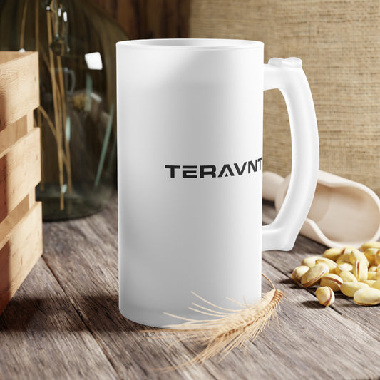 Teravnt Frosted Glass Beer Mug - Perfect Gift for Beer Lovers and Celebrations